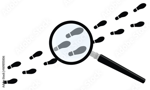 Tracking footsteps with magnifying glass
