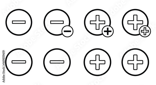 simple illustration showing positive and negative charges interaction