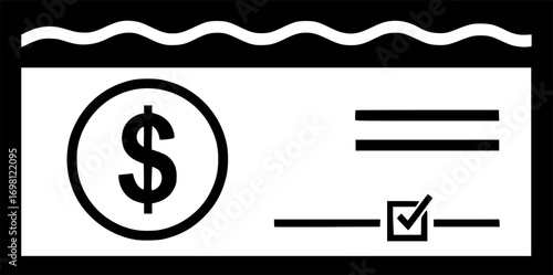 Money check icon Graphic vector set for ui design
