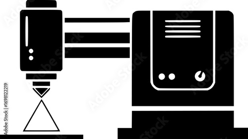 Laser machine icon vector graphics