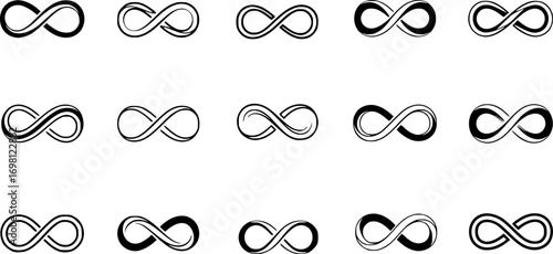 Infinity vector icon symbol. illustration sign collection.
