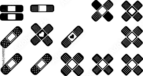 Band aid icon vector collection. 
