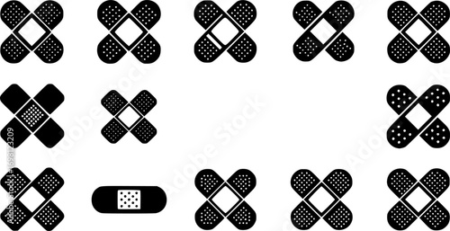 Band aid icon vector collection. 