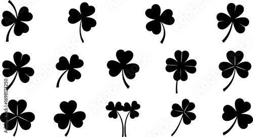 Clover icon vector collection. 