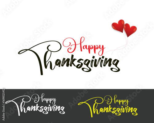 Happy Thanksgiving lettering background, card. Vector, Happy Thanksgiving day social media post celebration illustration background thanksgiving greeting autumn 