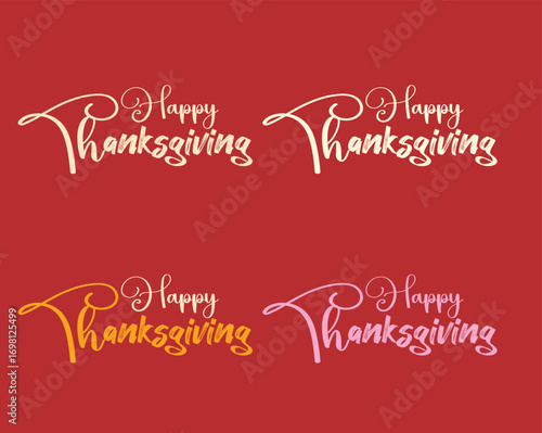 Happy Thanksgiving lettering background, card. Vector, Happy Thanksgiving day social media post celebration illustration background thanksgiving greeting autumn 