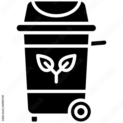Eco Trash Bin Icon