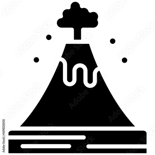 Volcano Landscape Icon