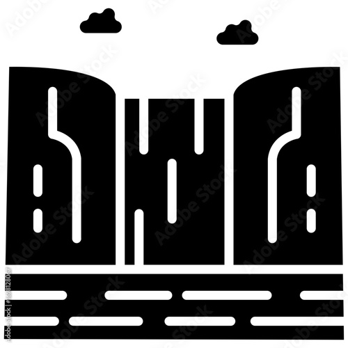 Waterfall Landscape Icon