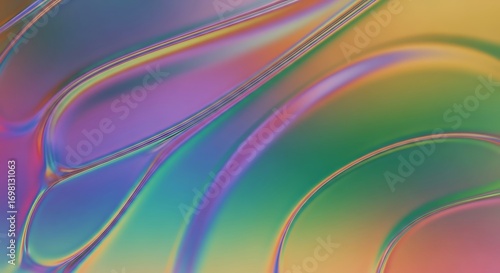 Abstract Colorful Flowing Shapes.