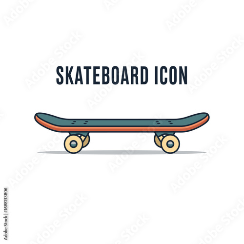 Skateboard young activity isolated outdoor park