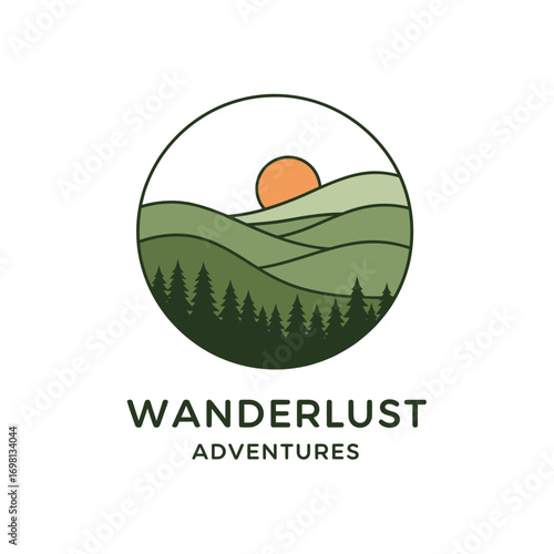 Wanderlust-filled adventure sunrise  landscape 