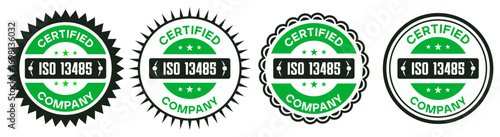 ISO 13485 Certified Company Badge Design for Medical Compliance