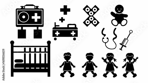 vector set of medical icons