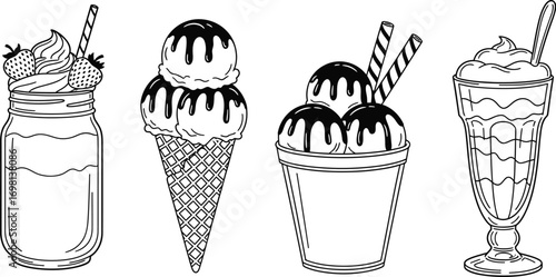 A delightful assortment of ice cream treats, perfect for summer refreshment.