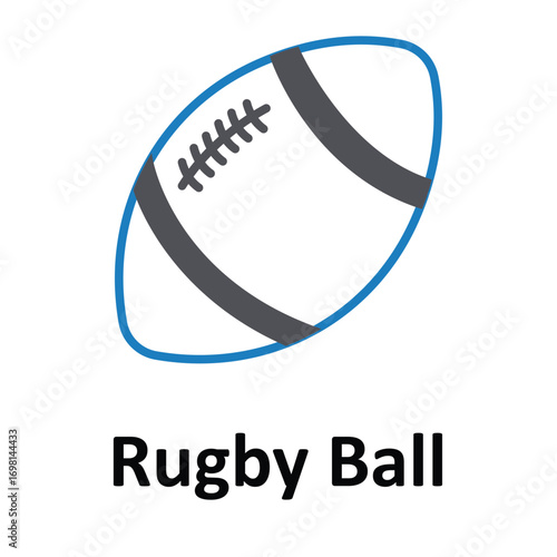 Rugby Ball Vector icon which can easily modify or edit