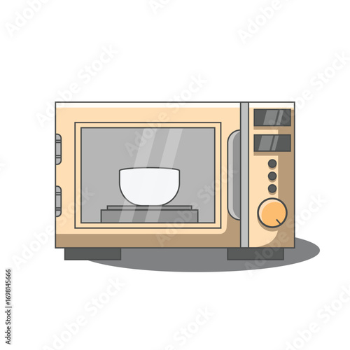Furniture Microwave vector Design Simple For Bussines Food