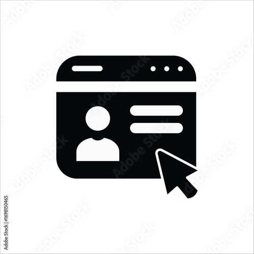 social profil icons. simple solid vector