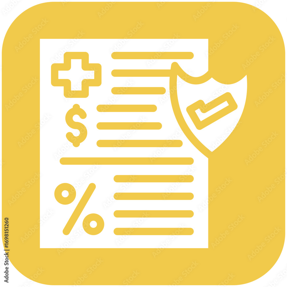 Fototapeta premium Health Insurance Deductible Icon