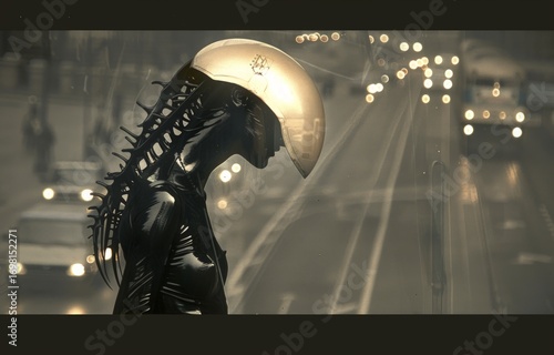 Futuristic Biomechanical Alien Creatures in Surreal Sci-Fi Environments ,concept Art Collection