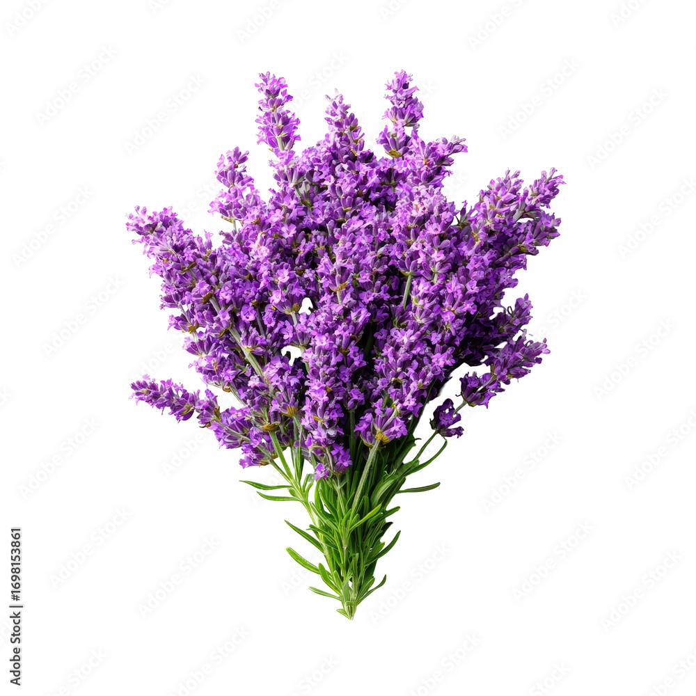 Obraz premium A vibrant cluster of purple lavender blossoms