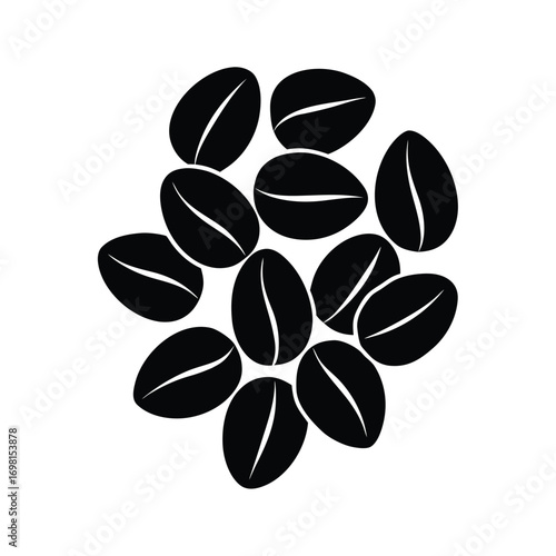 Coffee Beans Silhouette Graphic