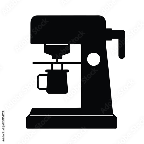 Coffee Machine Side View Silhouette Graphic
