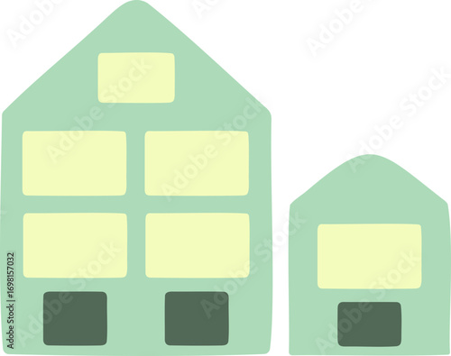 vector illustration of a green house