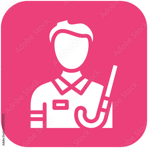 Hockey Player Male Icon