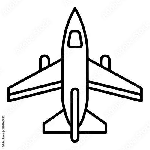 Airplane vector illustration for travel and transportation industry aviation design element icon