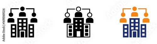 Outsourcing Icon Collection Glyph & Mixed Style 