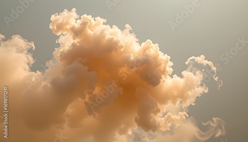 elegant cluster of sunlit plumes in a minimalist style, with fog and clay tones, smooth curves, balanced composition, modern aesthetic, high resolution