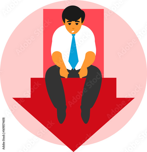 Bankruptcy Concept – Financial Crisis, Debt, and Business Failure Vector