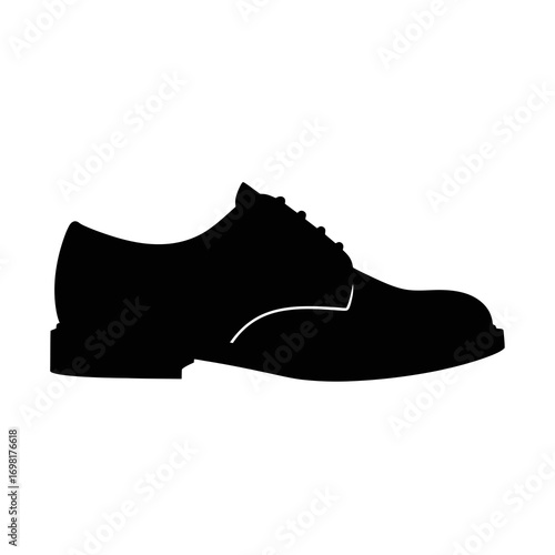 Black silhouette of a classic oxford shoe