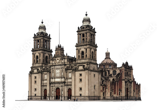 Majestic Puebla Cathedral A Architectural Marvel isolated on transparent background