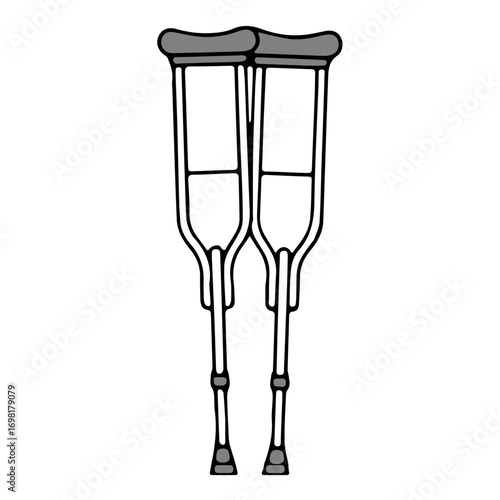 crutches isolated on white