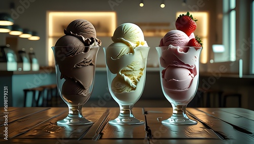 ice cream in a bar