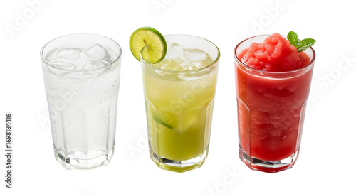 Wallpaper Mural Three refreshing drinks isolated on transparent background for summer Torontodigital.ca