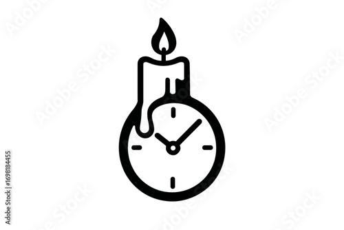 Vector Illustration of Eye Flame Candle Icon