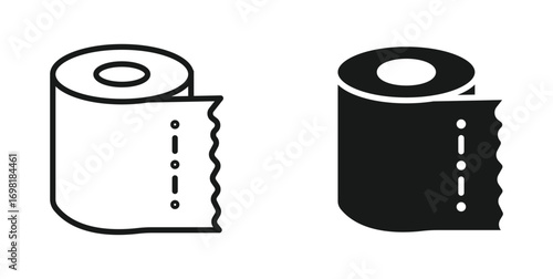 Toilet paper bathroom hygiene icon vector illustration . 