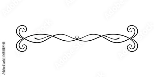 Decorative Wide Border with Elegant Looping Curls