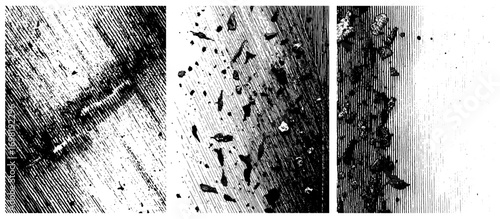 Black and white scanned abstract textures with different patterns