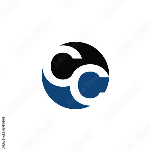 Modern CC Circle Logo Design
