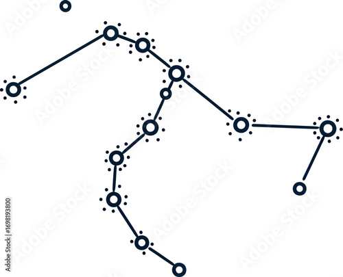Constellation Line Art Vector Illustration