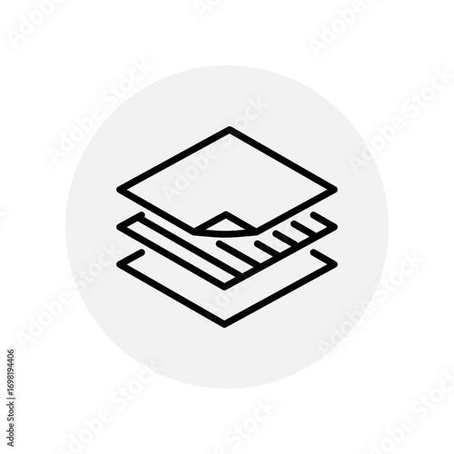 Density material layers icon, editable stroke