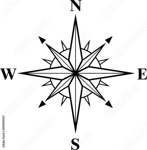 Compass Rose Vector Illustration