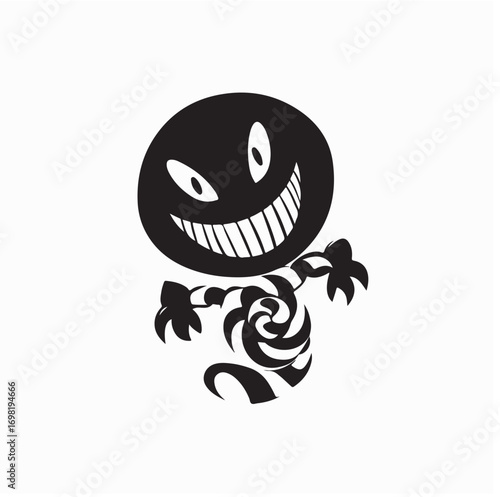 black and white, vector candy hallowen isolated white background