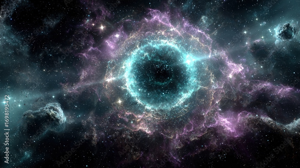 Obraz premium Abstract Colorful Nebula In Deep Space