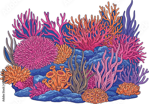 Vibrant Coral Reef Illustration