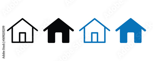 House or home icon design collection. Lodging icon or logo isolated sign symbol vector illustration